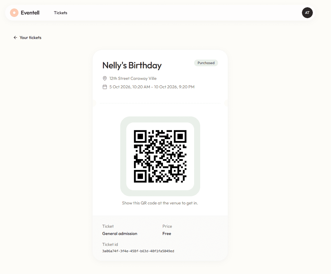 Eventell: QR Code Generator