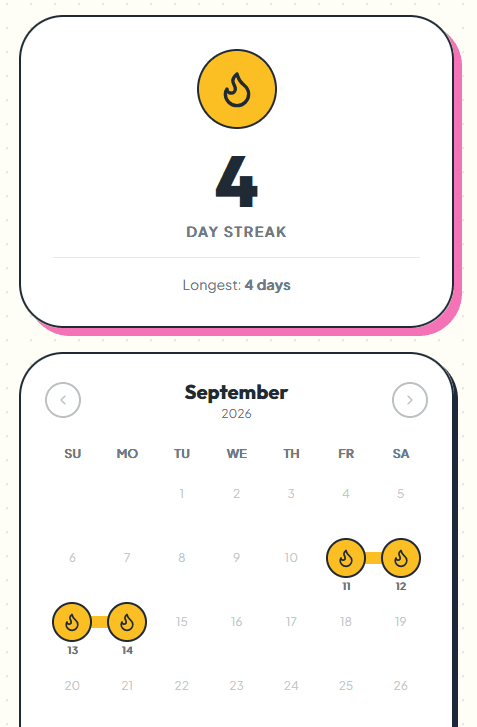 Playabl: Streaks