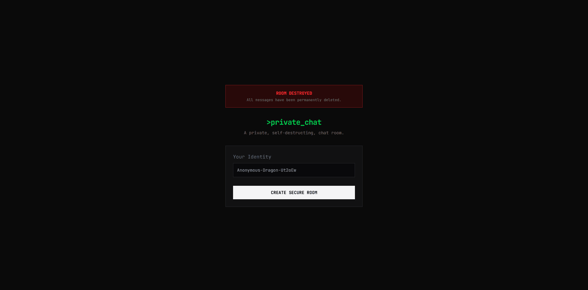 QuickChat: Room Destroyed